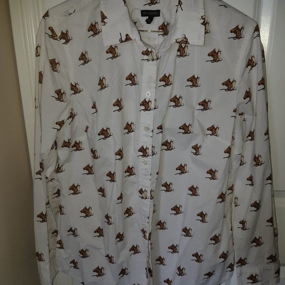 Ladies horse head print button blouse by Talbot - Picture 1 of 3